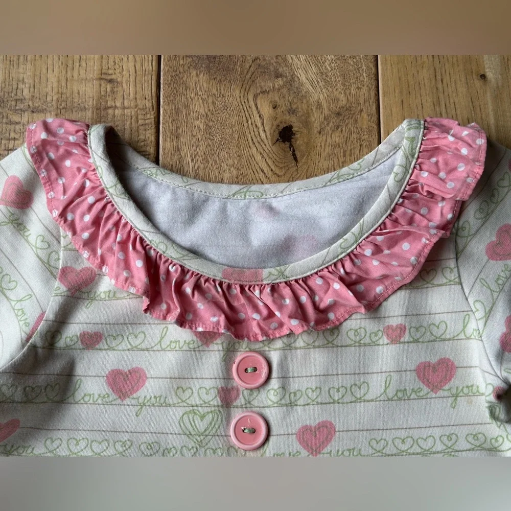 Eleanor Rose Hearts Script Love You Dress size 4-5